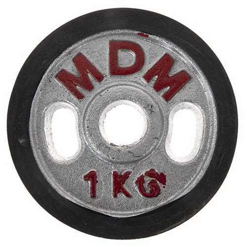 وزنه صفحه دمبل متغیر یک کیلویی دور لاستیکMDM(پس کرایه)