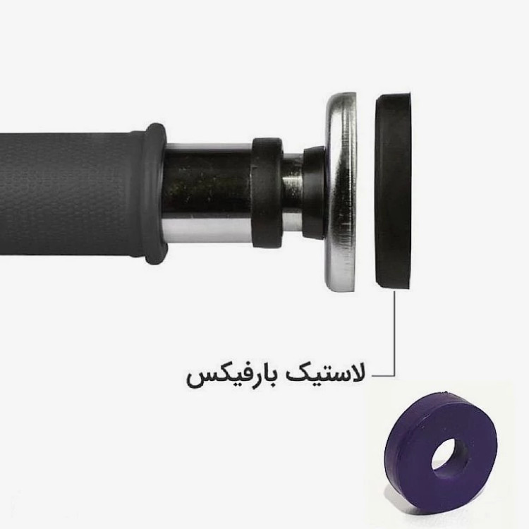 لاستیک میله بارفیکس گرد ژله ای مشکی(دونه ای)