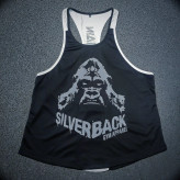 رکابی بدنسازی سوزنی SILVER BACK رنگ مشکی سفید