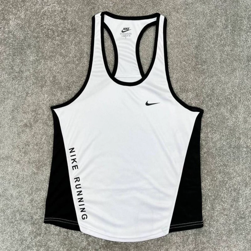 رکابی بدنسازی سوزنی NIKE رنگ سفید مشکی