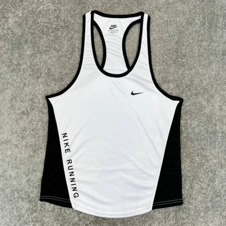 رکابی بدنسازی سوزنی NIKE رنگ سفید مشکی