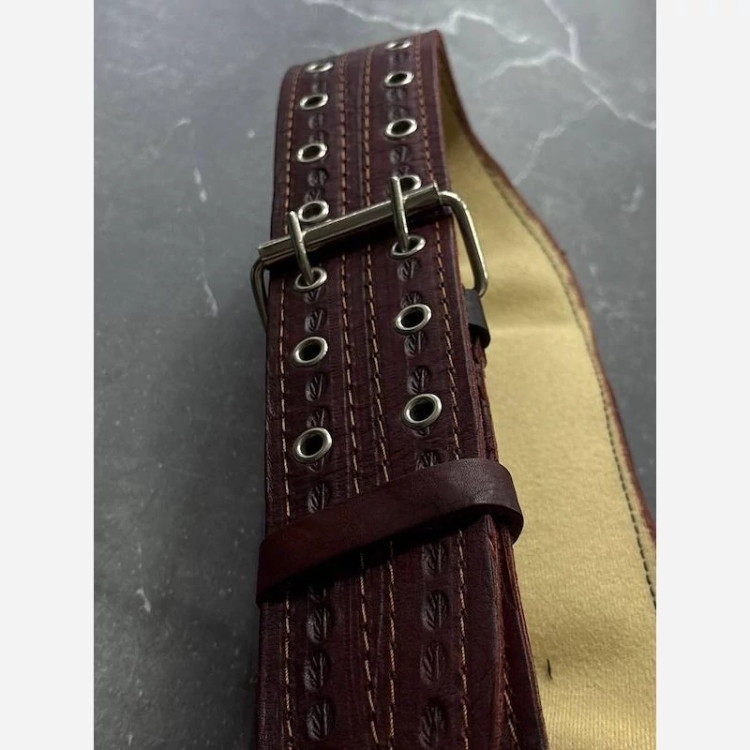کمربند بدنسازی بالشتکدار چرم گاوی (عرض 15 سانت)