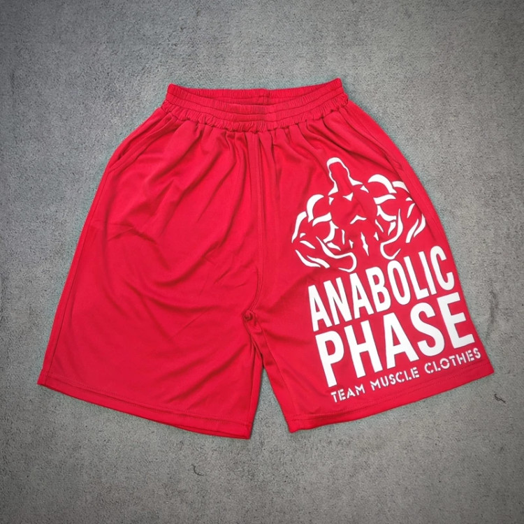 شلوارک ورزشی سوزنی سایز بزرگ آنابولیک قرمز